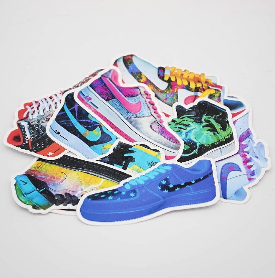 Sneaker Stickers 9 | Trendy VSCO Hypebeast Aesthetic Holographic Laminated Stickers | Laptop / Waterbottle | Gifts | Shivers SoleMates
